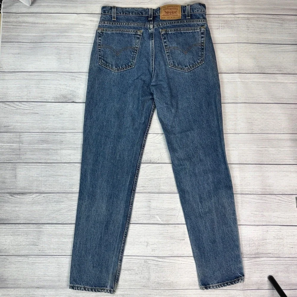 Levis 512 Slim Fit Tapered Leg Jeans Men 34x32 Medium Wash Blue Vintage USA Made